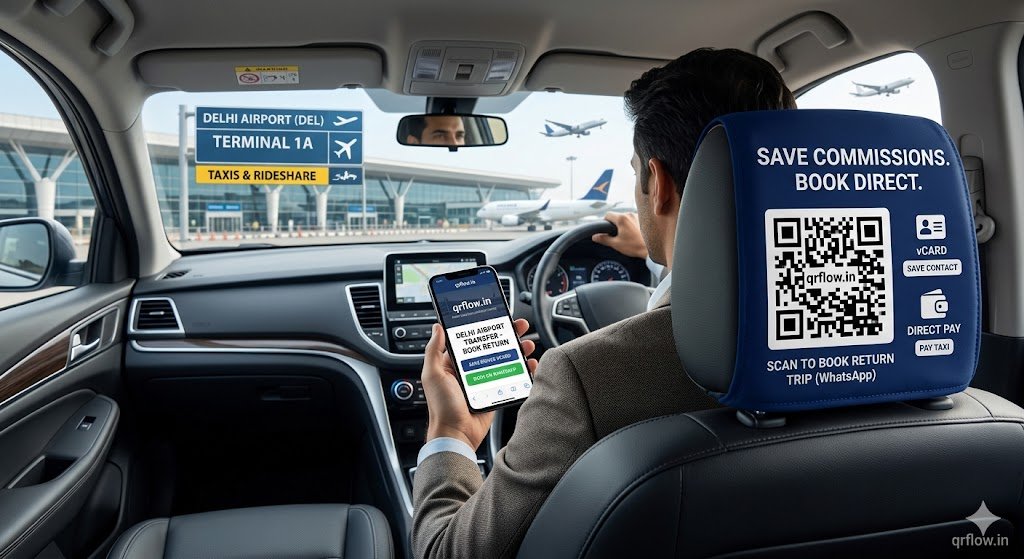 How Airport Taxi Drivers Are Using In-Cab QR Codes to Secure Direct Return Bookings